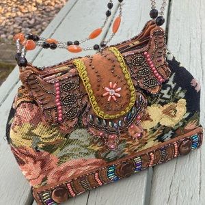 NWOT Unique Tapestry w stones and beads